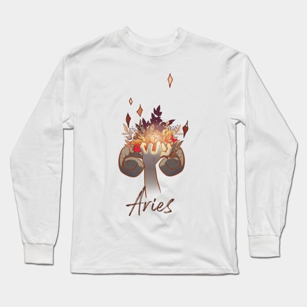 Aries Long Sleeve T-Shirt by HiPolly